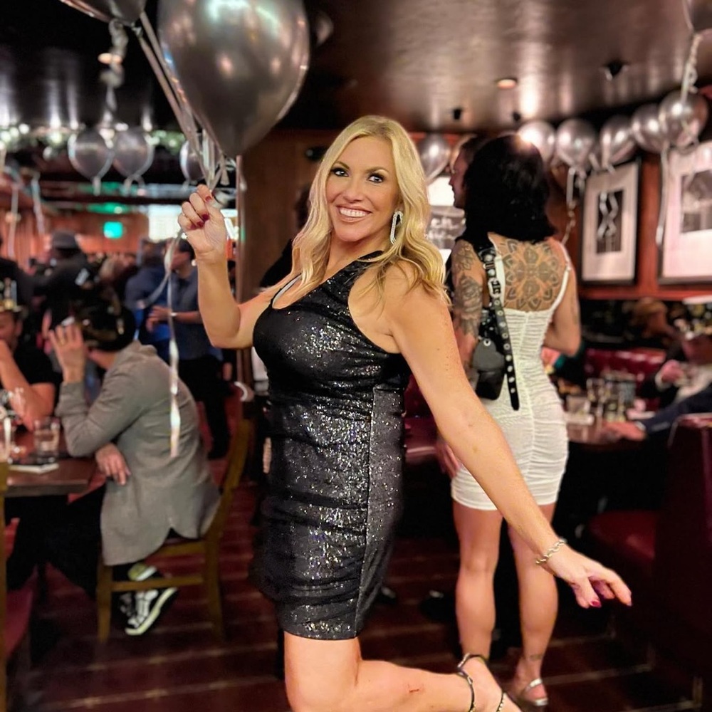 Express Shimmering Black Mini Dress